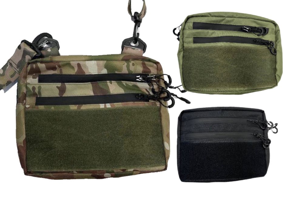 Сумка органайзер піксель олива мультикам утилітарна через плече