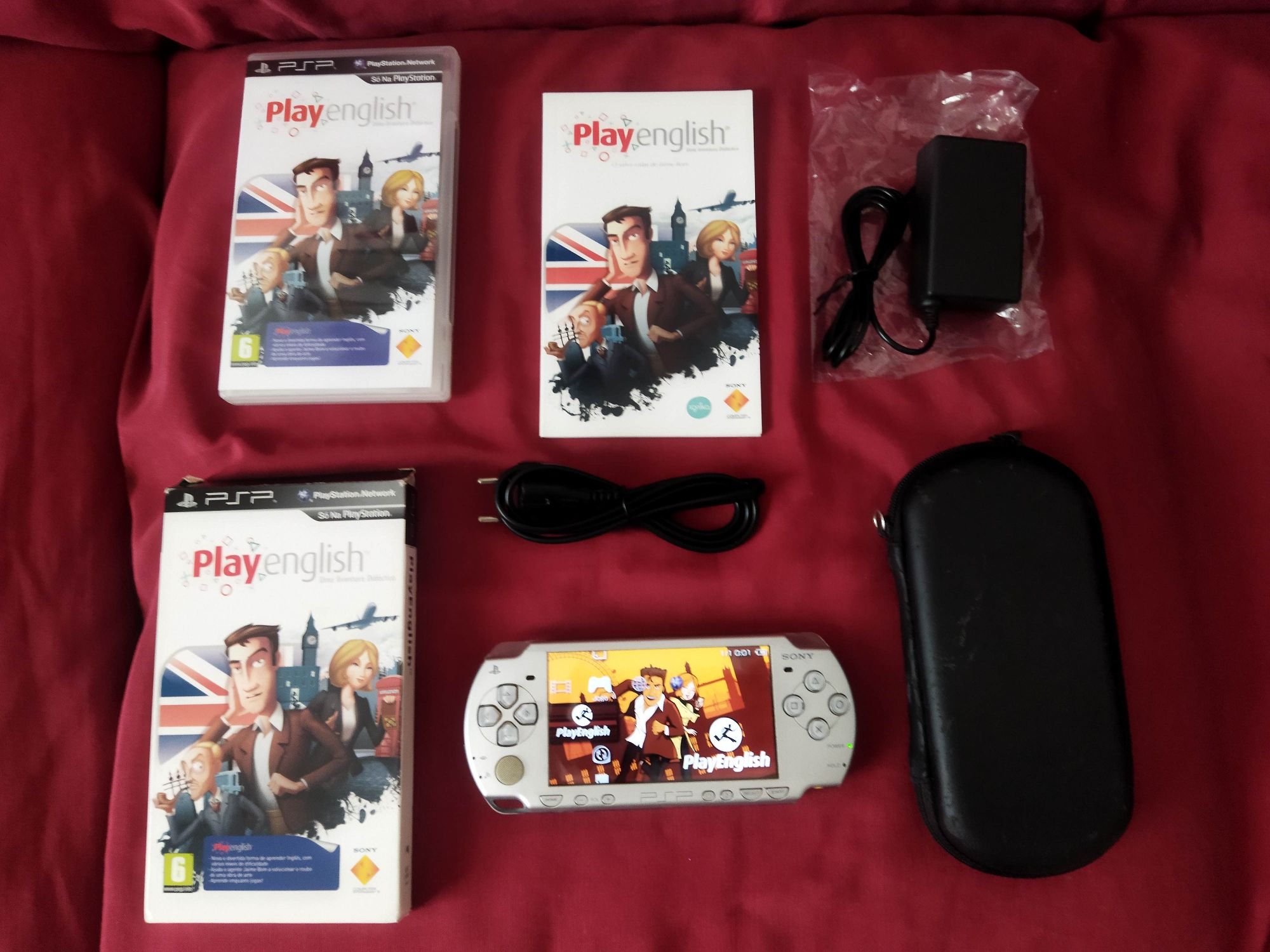 Sony PlayStation portátil PSP em bom estado silver/cinza original