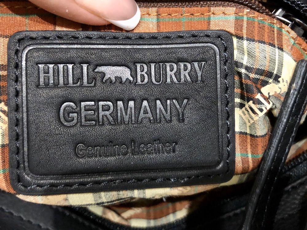 Hillburry кожаная сумка Мессенджер Планшет Hill Burry шкіряна