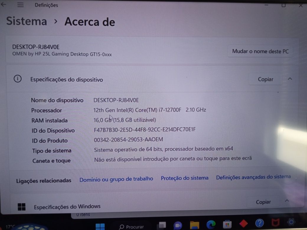 Pc computador HP OMEN 25L GAMING