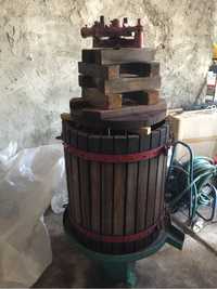 Prensa produção de vinho