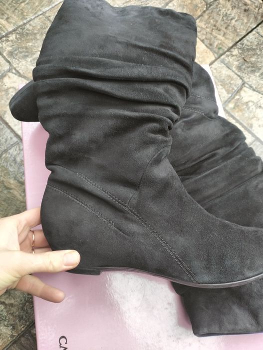 Замшеві фірмові чоботи 39р
