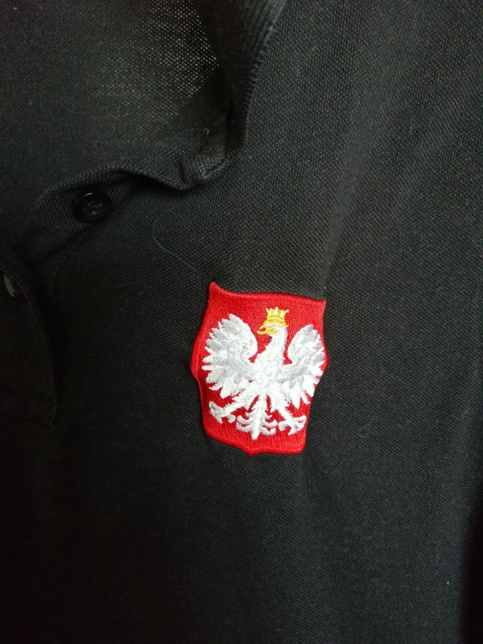 Koszulka sportowa z godłem polski/element zestawu kibica/rozmiar S.