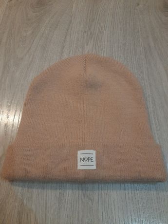 czapka damska beanie zimowa z napisem