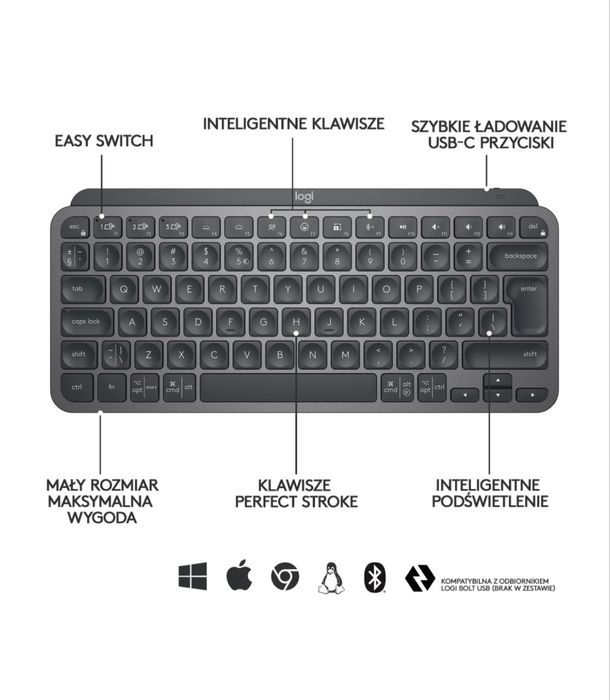 Klawiatura LOGITECH MX Keys Mini Grafitowy