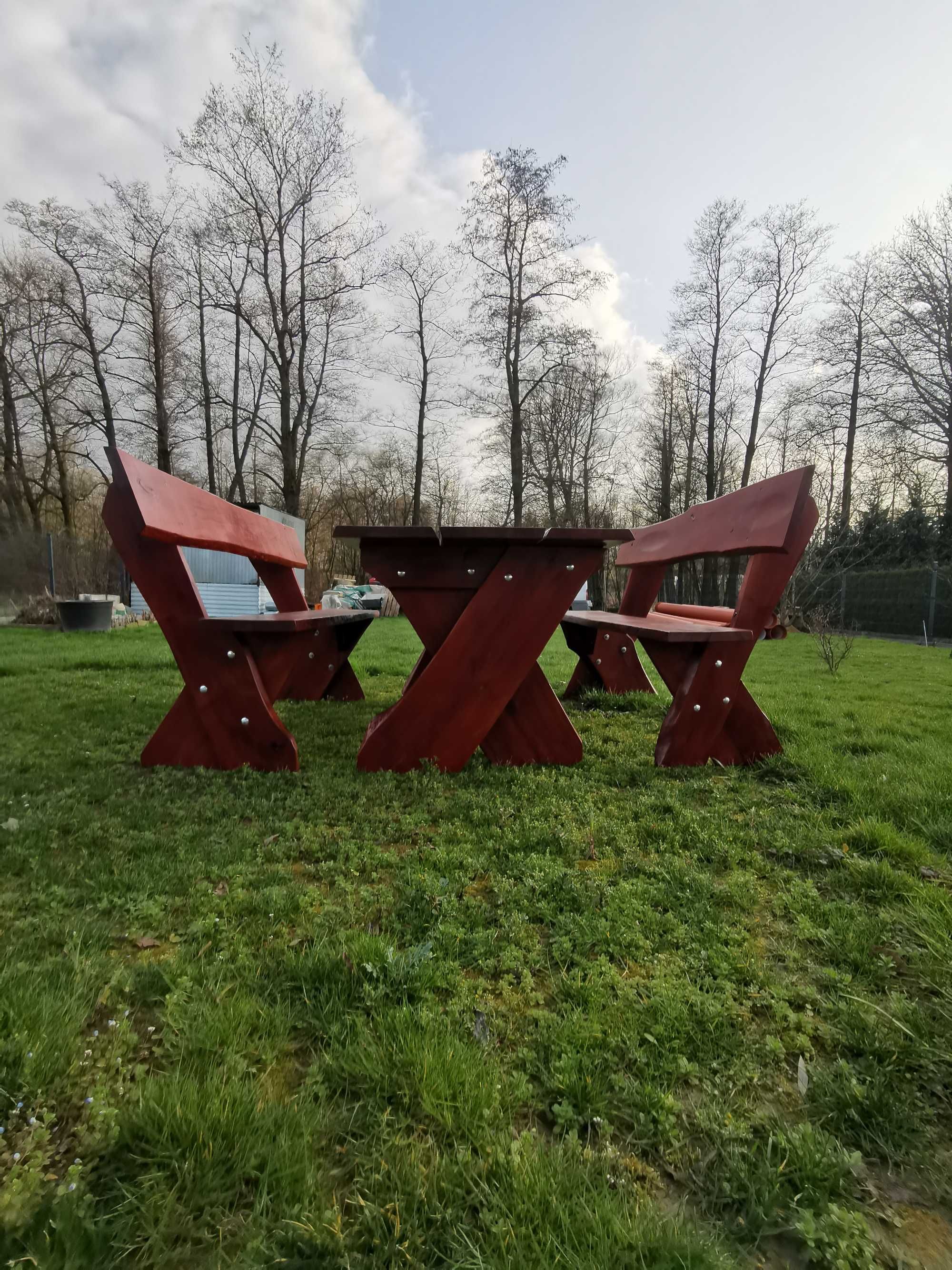 Ławki ogrodowe meble ogrodowe komplet ławki biesiadne ława stół ławki