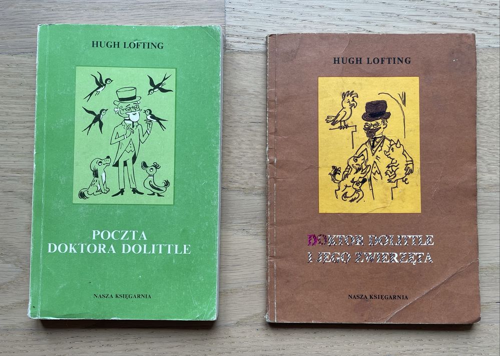 2 Książki Poczta Doktora Dolittle i  Doktor Dolittle i jego zwierzęta