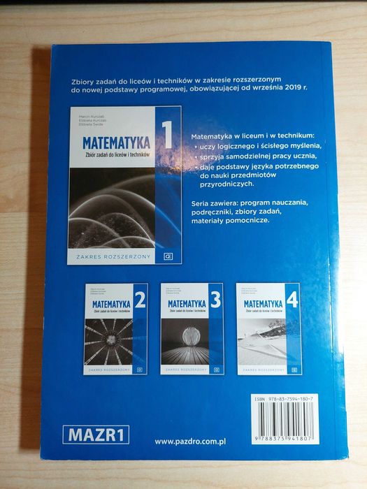 Matematyka 1 zbiór zadań Pazdro (z. rozszerzony)