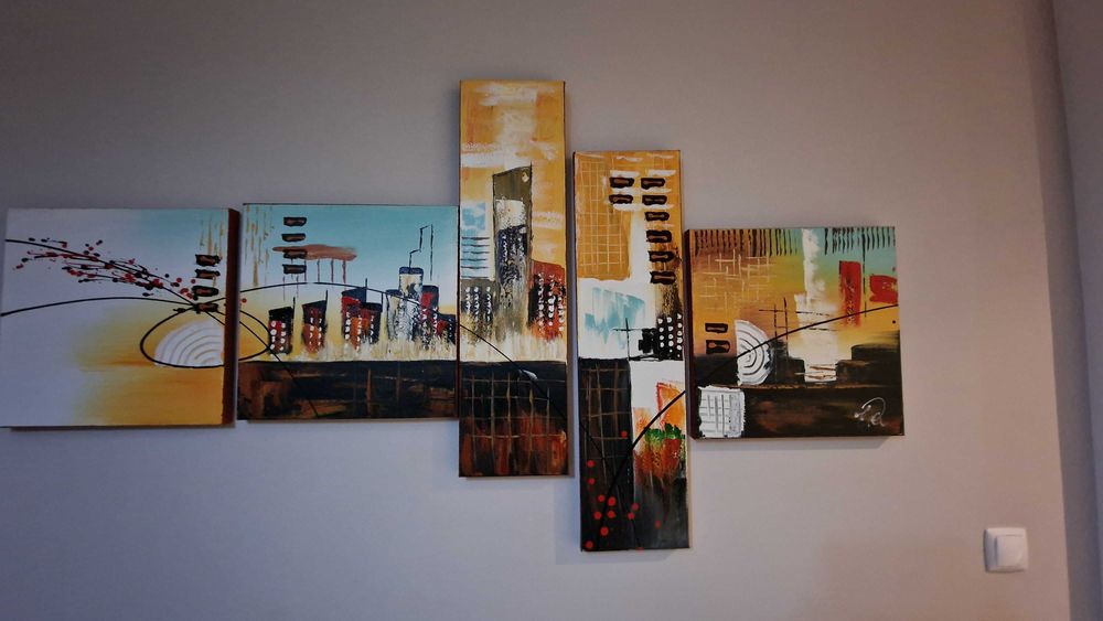 Quadro Abstrato Pintado a mão