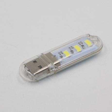 USB светодиодный фонарик, 3 светодиода