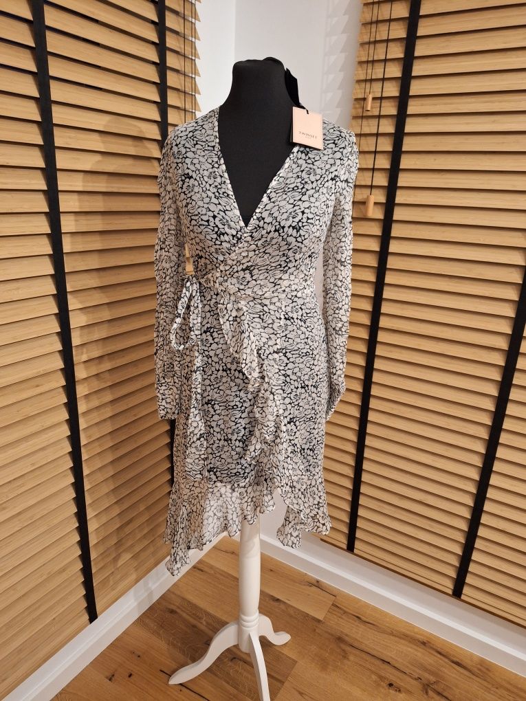 Twinset, damska sukienka kopertowa, r. XS/S