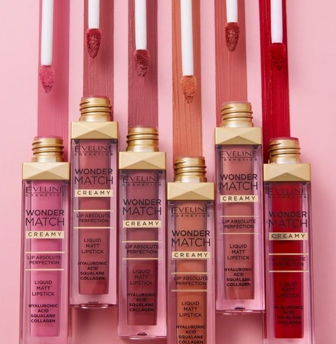 Pomadka, szminka w płynie Wonder Match Eveline, 01 Angel Rose
do negoc