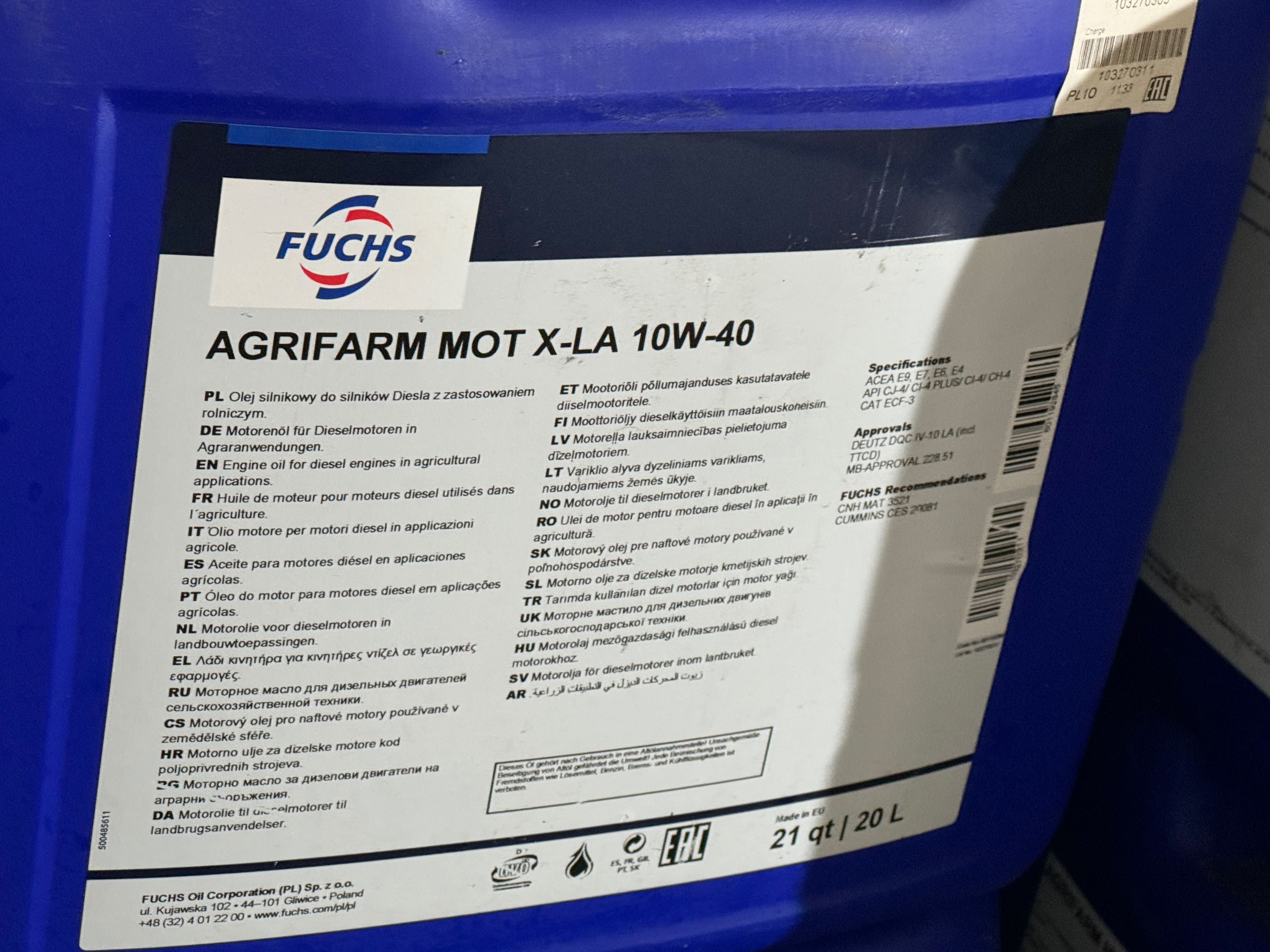 Olej  silnikowy Agrifarm MOT X-LA 10W-40