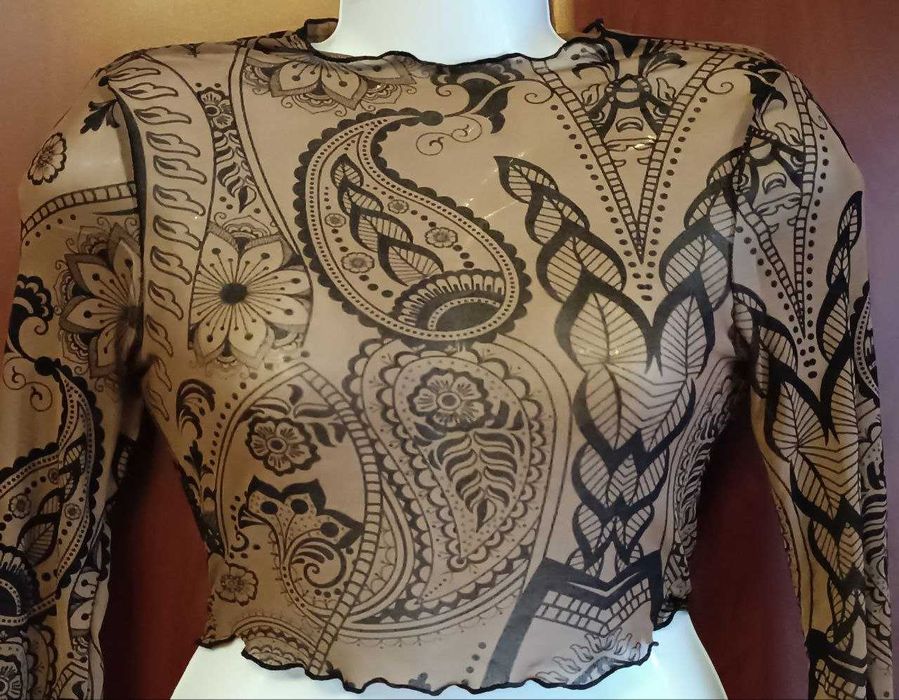 Еротичний легкий напівпрозорий топ блузка кроптоп напівводолазка Shine