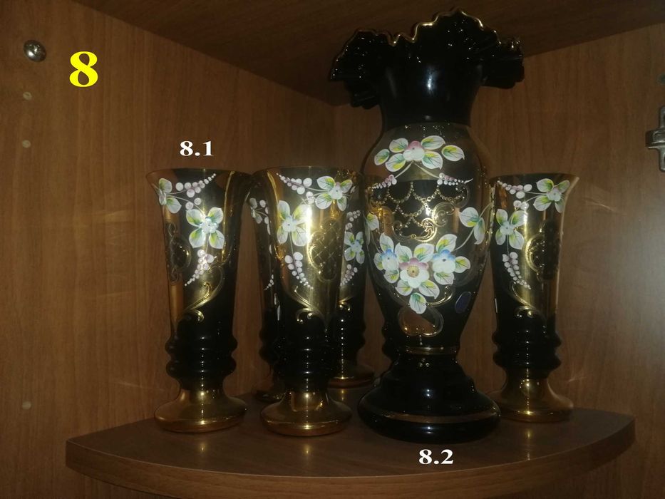 Распродажа! Посуды Bohemia черной и хрустальной (скидка -40%)