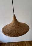 Lampa jutowa ze złotym środkiem - styl boho