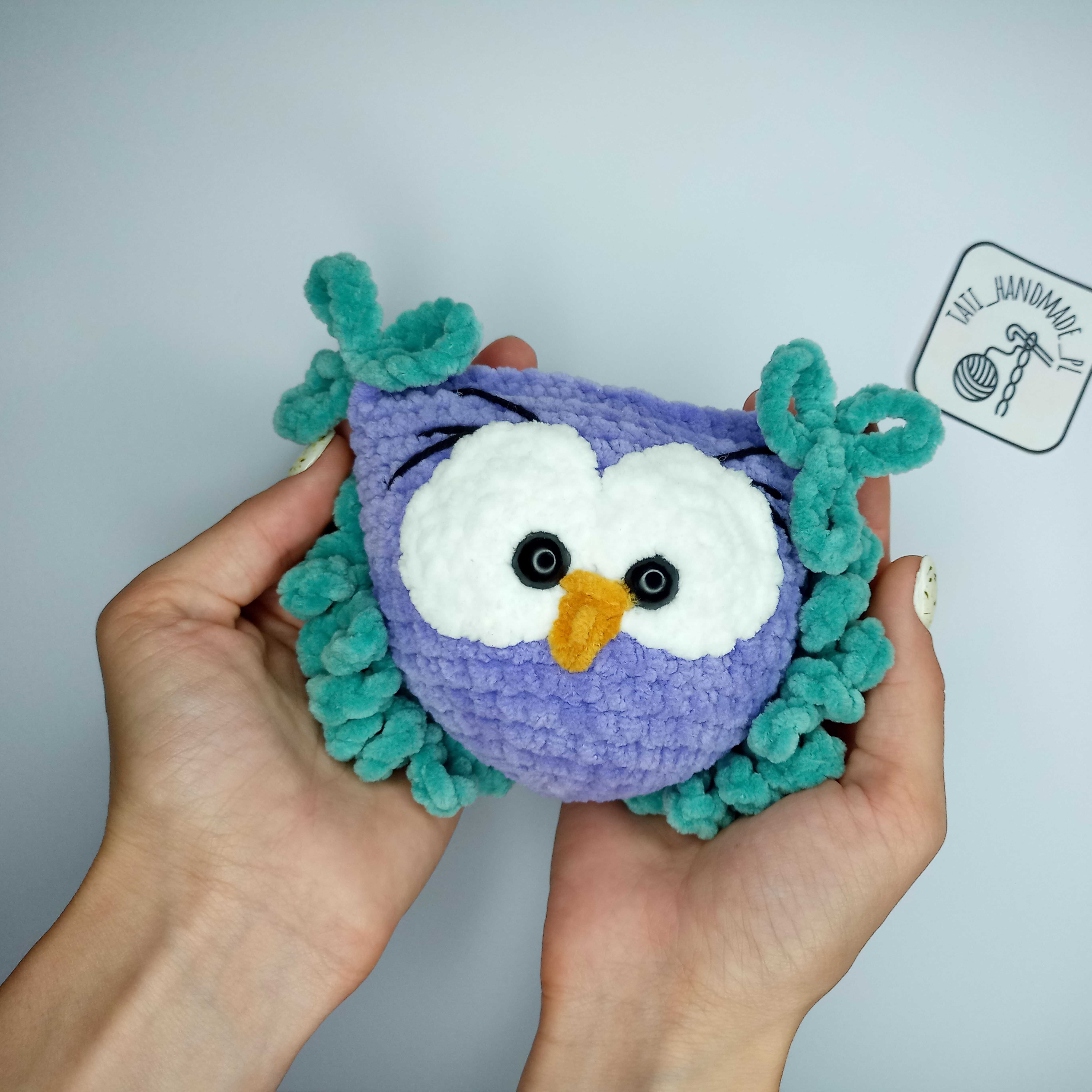 Pluszowa maskotka Sowa amigurumi handmade rękodzieło