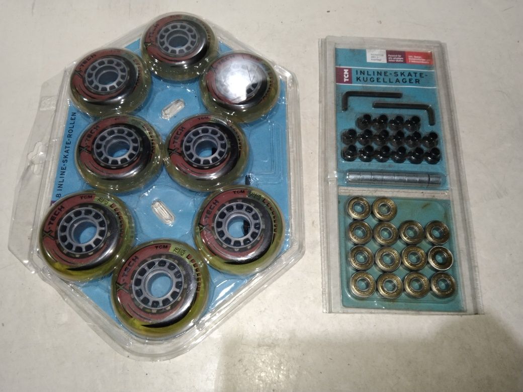 Kółka  do rolek kauczukowe 76 mm nowe