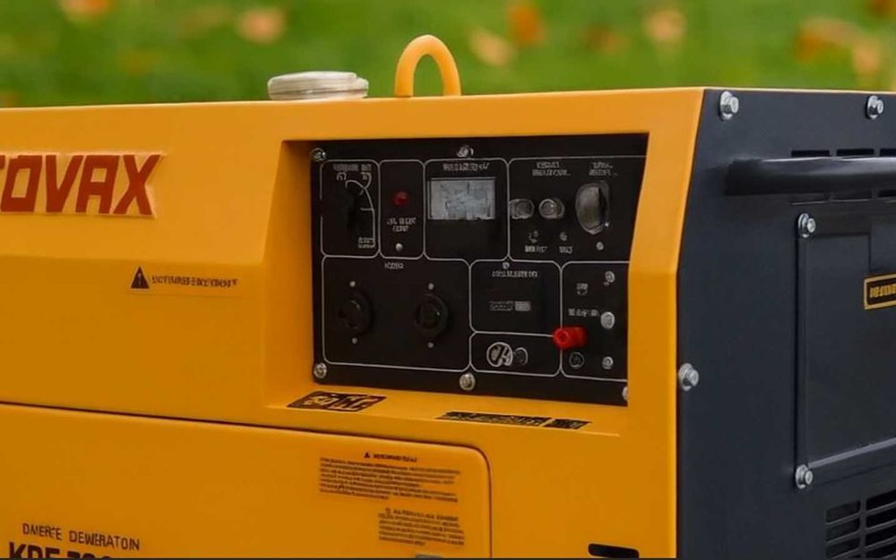 Дизельный генератор 5 кВт AVR, электростартер, закрытый корпус, колеса