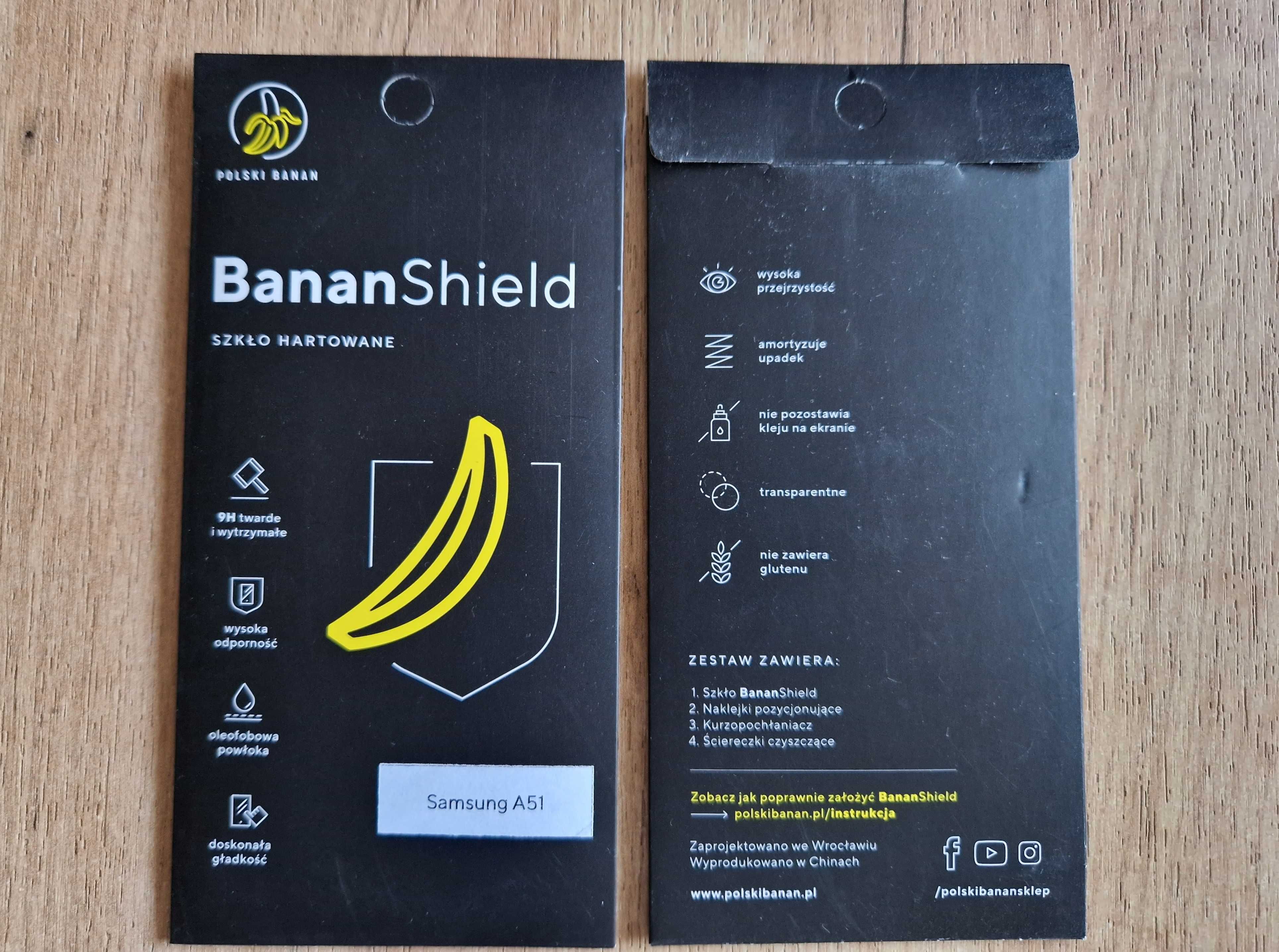 Samsung A51 Szkło hartowane twarde 9H banan shield