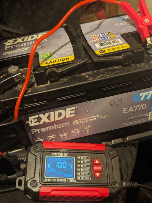 Акумулятор EXIDE Premium 77Аh 760A R+ (правый +) EA770 акб відмінний