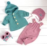 100% merino ręcznie robione komplet niemowlęcy
