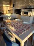 Beautiful wooden dining table + chairs set