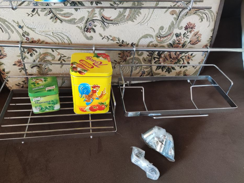 Nowy reling kuchenny metalowa półka półki haczyki