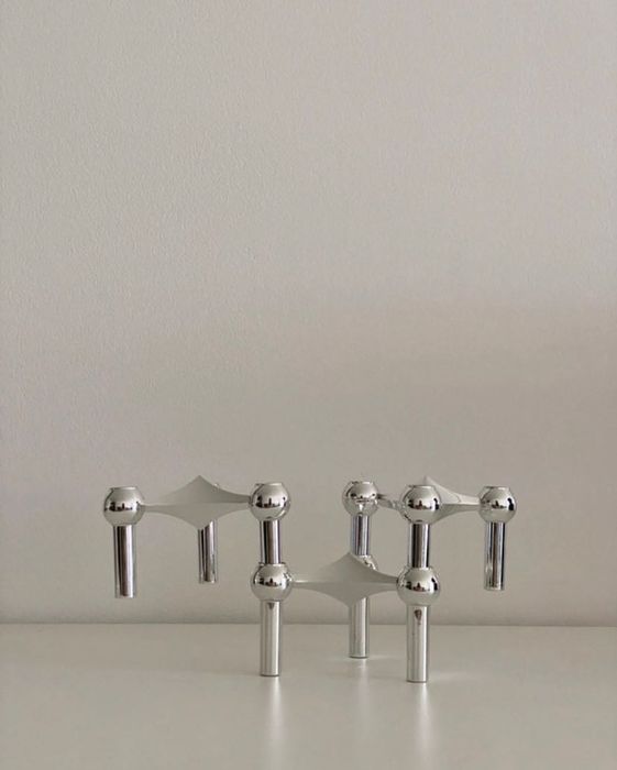 Três castiçais Design Industrial Caesar Stoffi & Fritz Nagel BMF