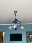 Lampa niebieska 3 klosze