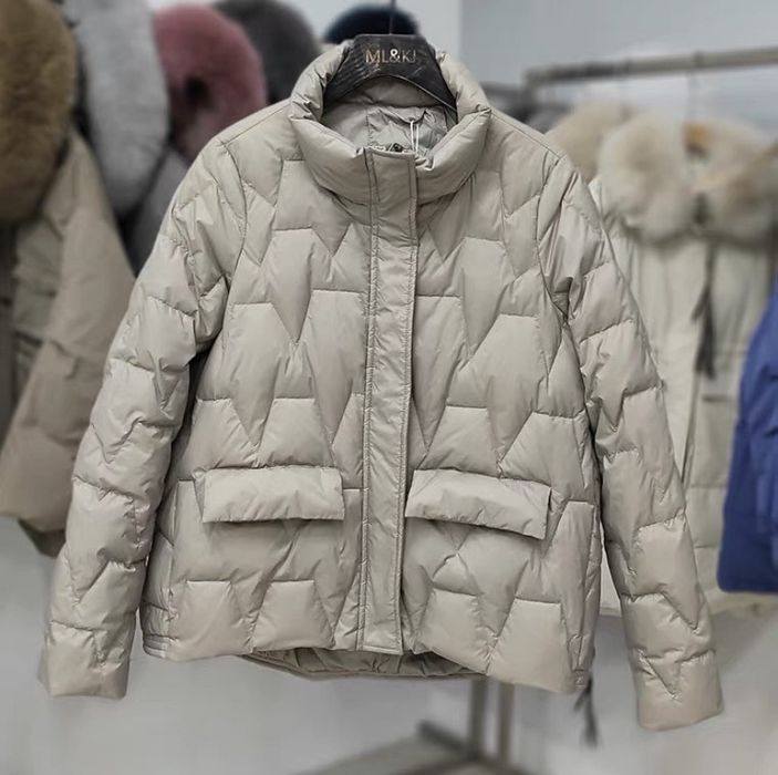 Демісезон осіння куртка бомбер пуховик натуральний пух mango zara