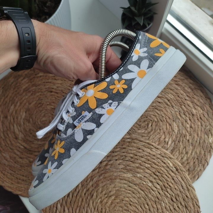 Скейтерские кеды венсы vans era van doren yellow daisy