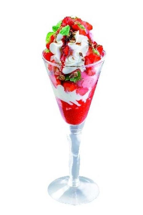 komplet 6 sztuk Puchary szklane do deserów 620 ml duże