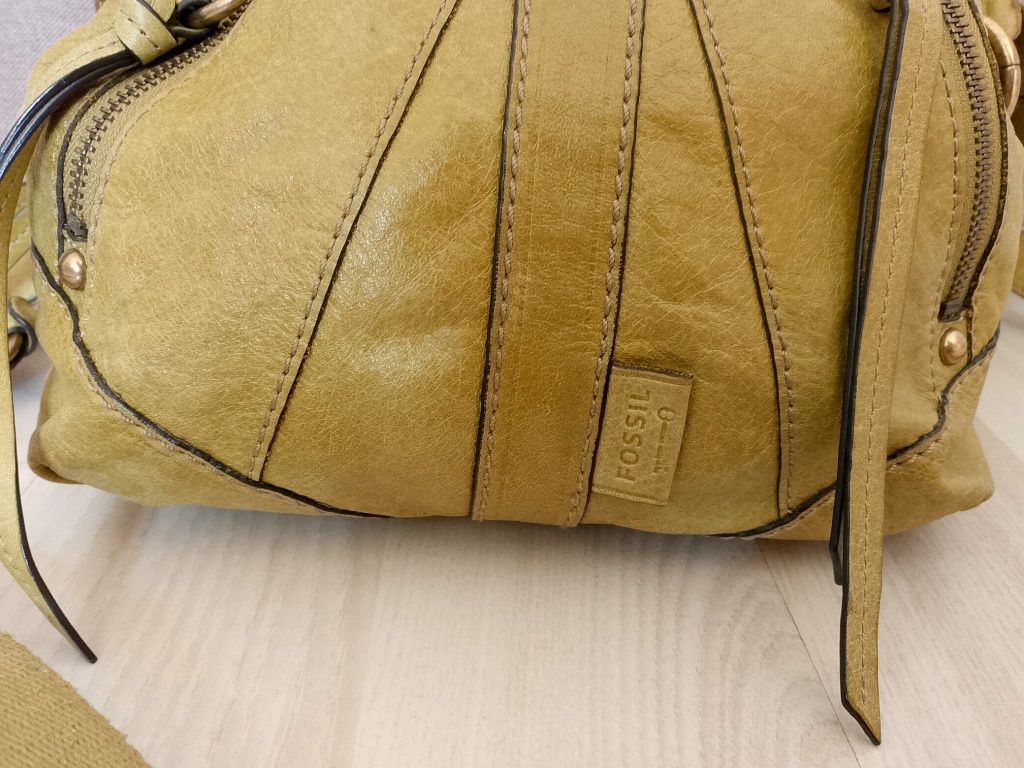 Fossil torebka vintage skóra bydlęca retro