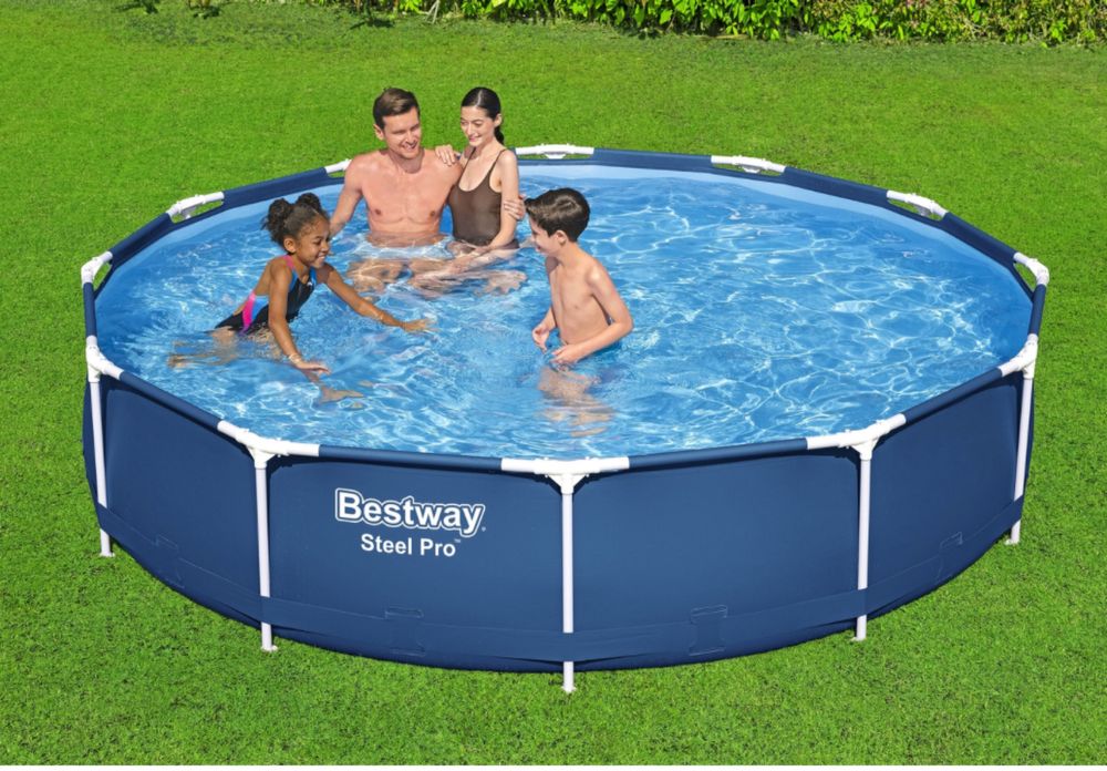 Basen stelażowy Bestway 366x76 z pompą. Nowy