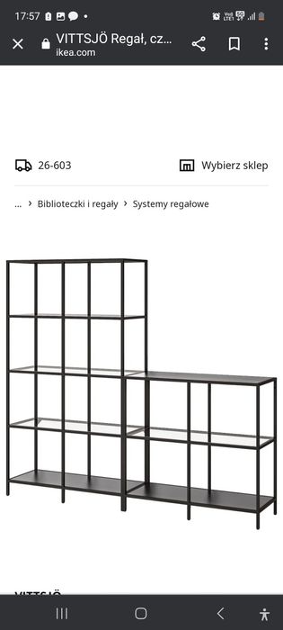 Regał loft Ikea czarny