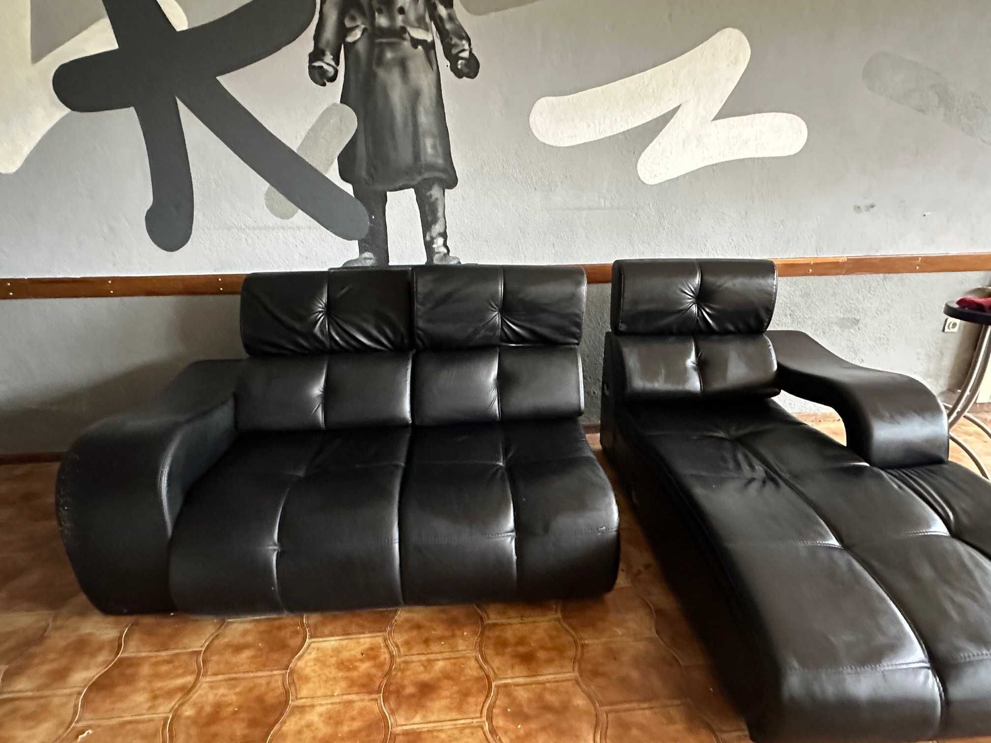 Sofá com chaise em Polipele
