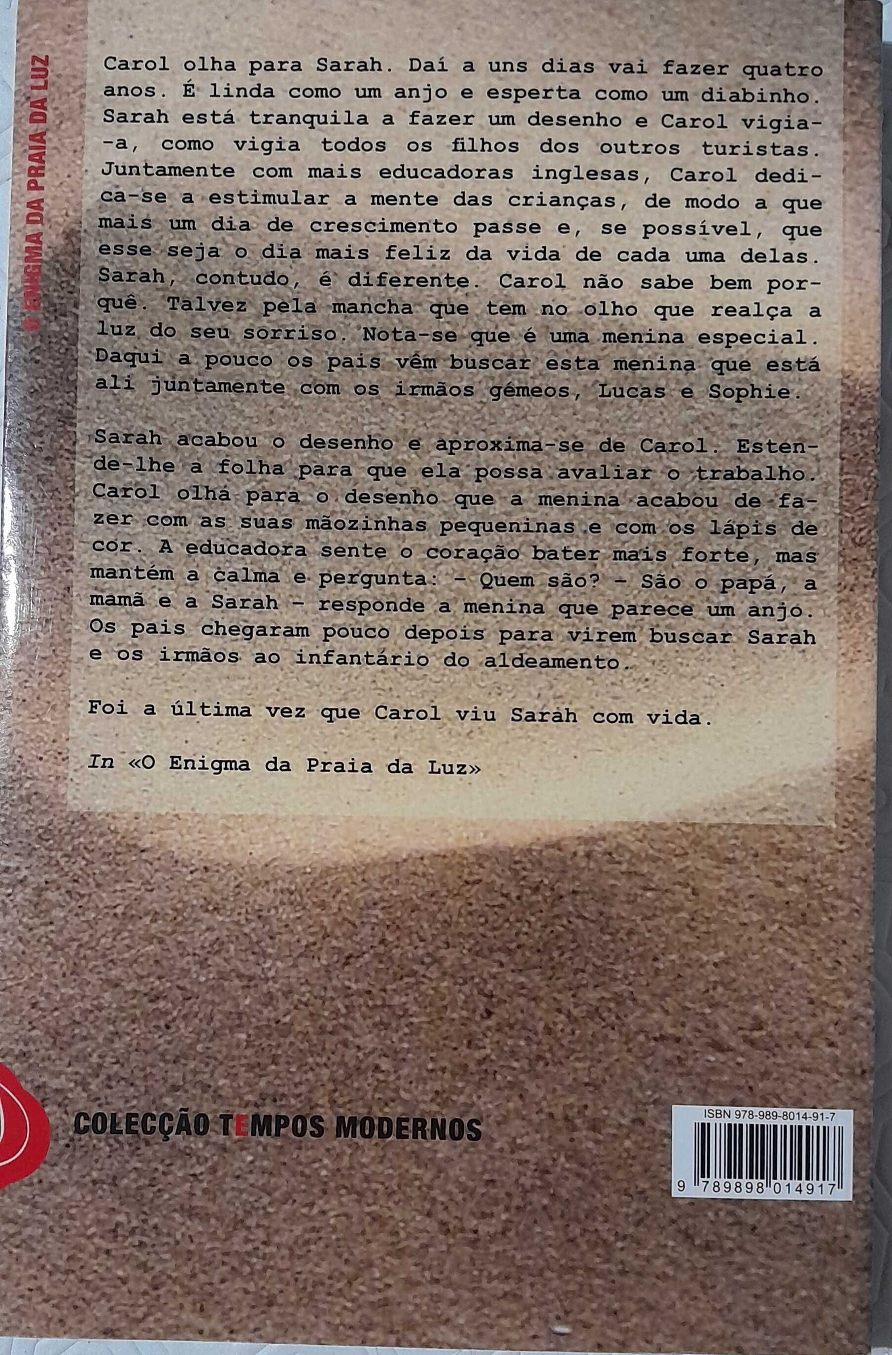 Livro O Enigma da Praia da Luz de Frederico Duarte Carvalho