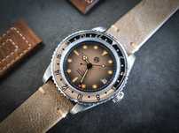 NOVO Relógio + ofertas San Martin Automático GMT sandwich dial