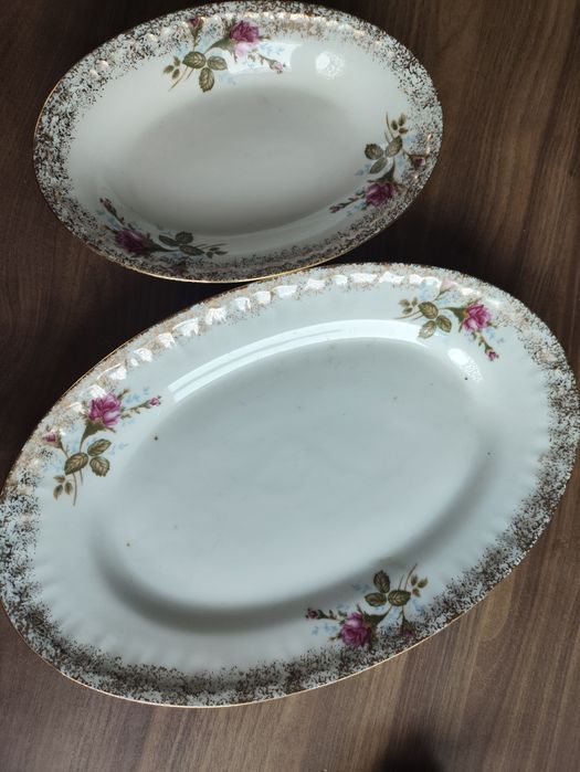 Półmisek i patera salaterka sledziarka schlesische handarbeit