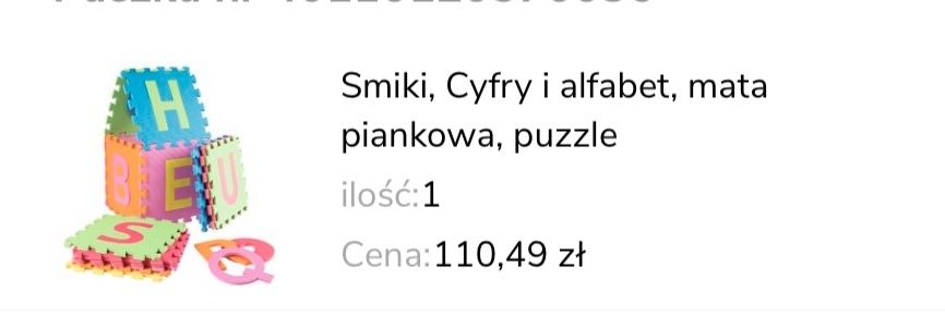 Mata piankowa, puzzle , smiki 36szt