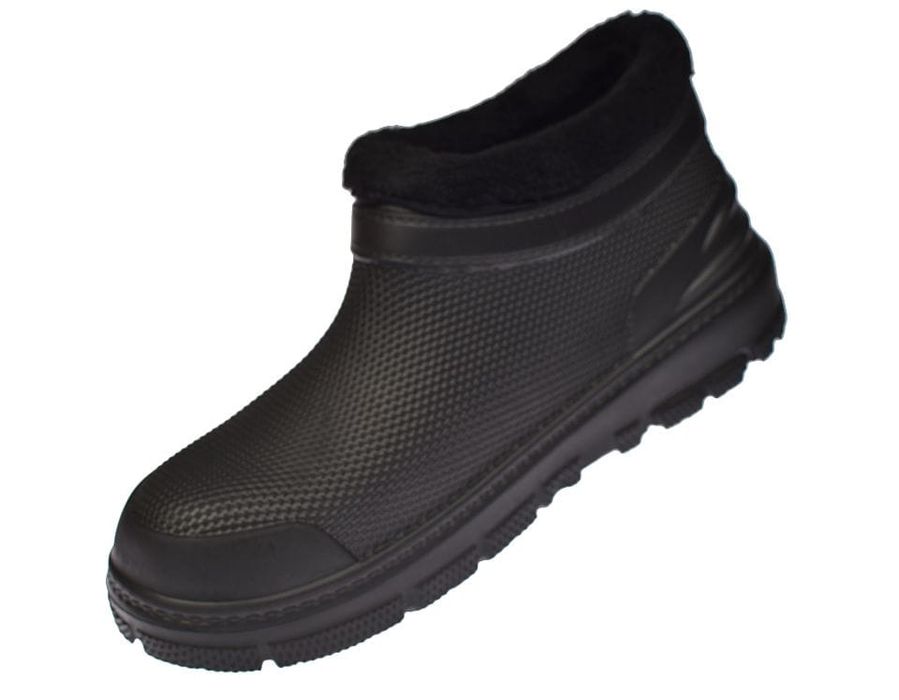 Kalosze męskie lekkie ocieplane pianka Eva ogrodniczki 2305 BK roz. 45