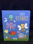 Livro “Cinco Bichinhos” - infantil, cartonado com texturas de borracha