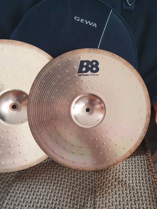 Talerze perkusyjne.zestaw z torbą.