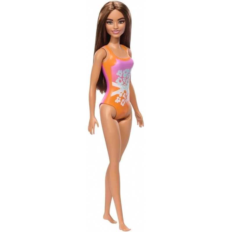 Lalka plażowa Mattel HXX50 Barbie w stroju kąpielowym