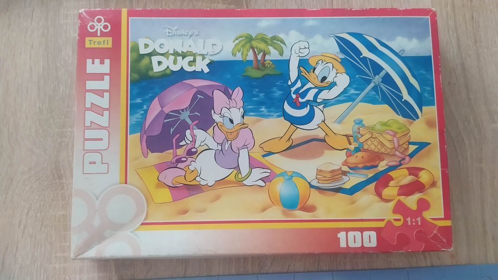 Kompletne Donald Duck 100 puzzle Vintage 90