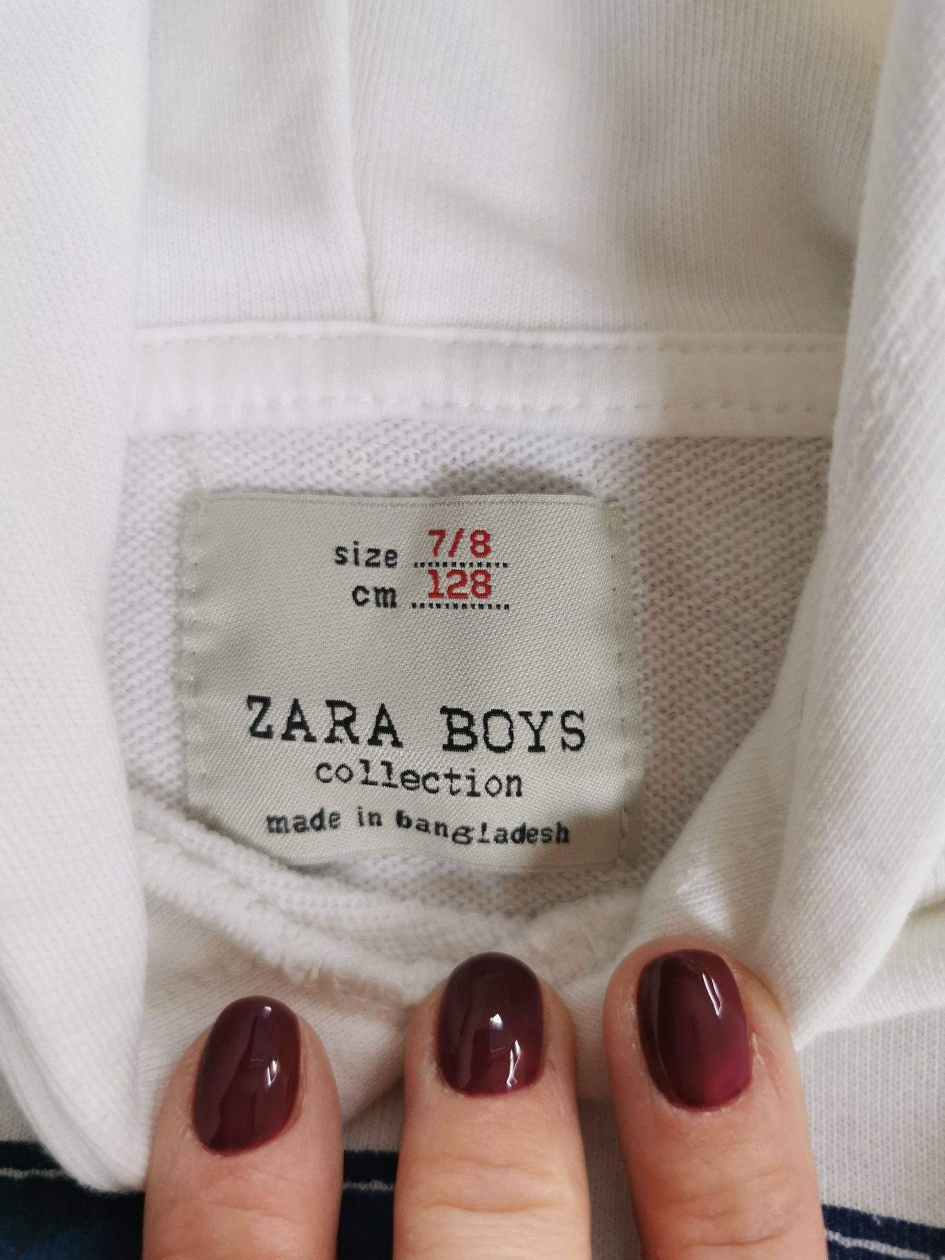 BLUZA Zara boys, jasna, stan idealny, rozmiar 128, wiek 7- 8 lat