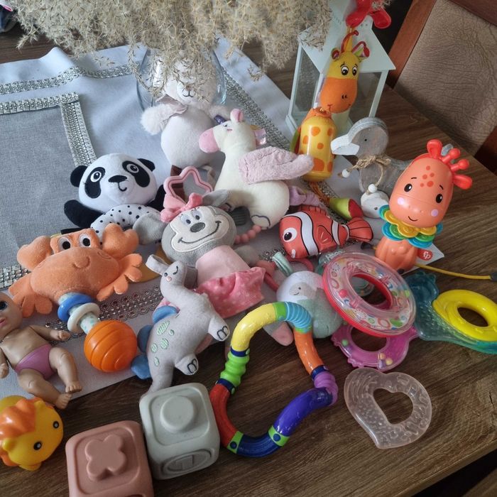 Grzechotki zabawki zestaw gryzak pluszaki niemowlę maluch