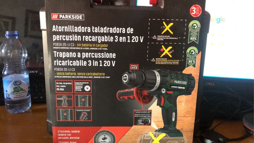 Aparafusadora Parkside X20-  Nova com Martelo