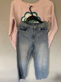 Jeansy + bluza H&M, 146 cm